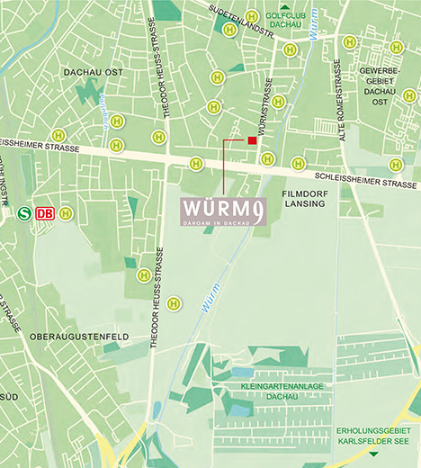 Lageplan WÜRM 9 in Dachau